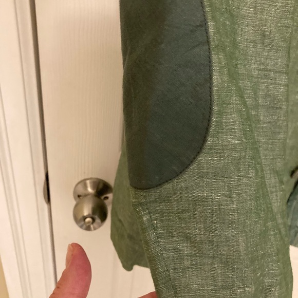 Green Linen Boys Suit Jacket - Picture 3 of 4